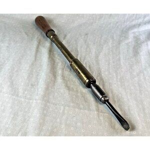 Antique/Vintage 17-25.5"  Racheting Flathead Screwdriver- WORKS
